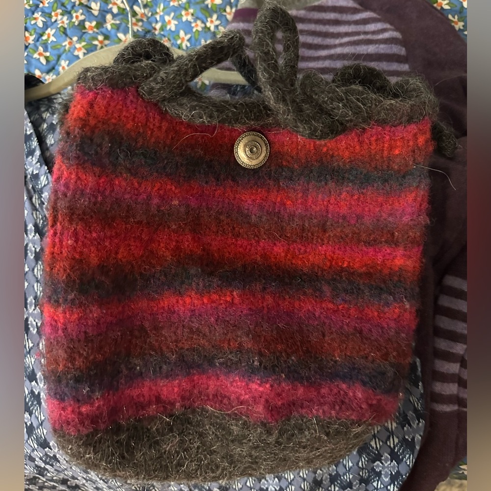 Felted Wool Bag Hand Knit